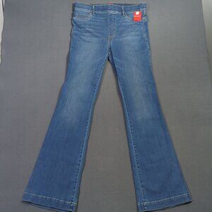 Spanx Jeans Women's XL Tall Blue EveryWear Flare Pull On Denim Wide Leg NWT